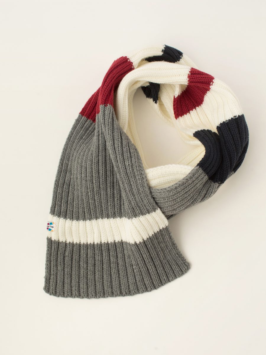 Men knitted scarf Wintertime