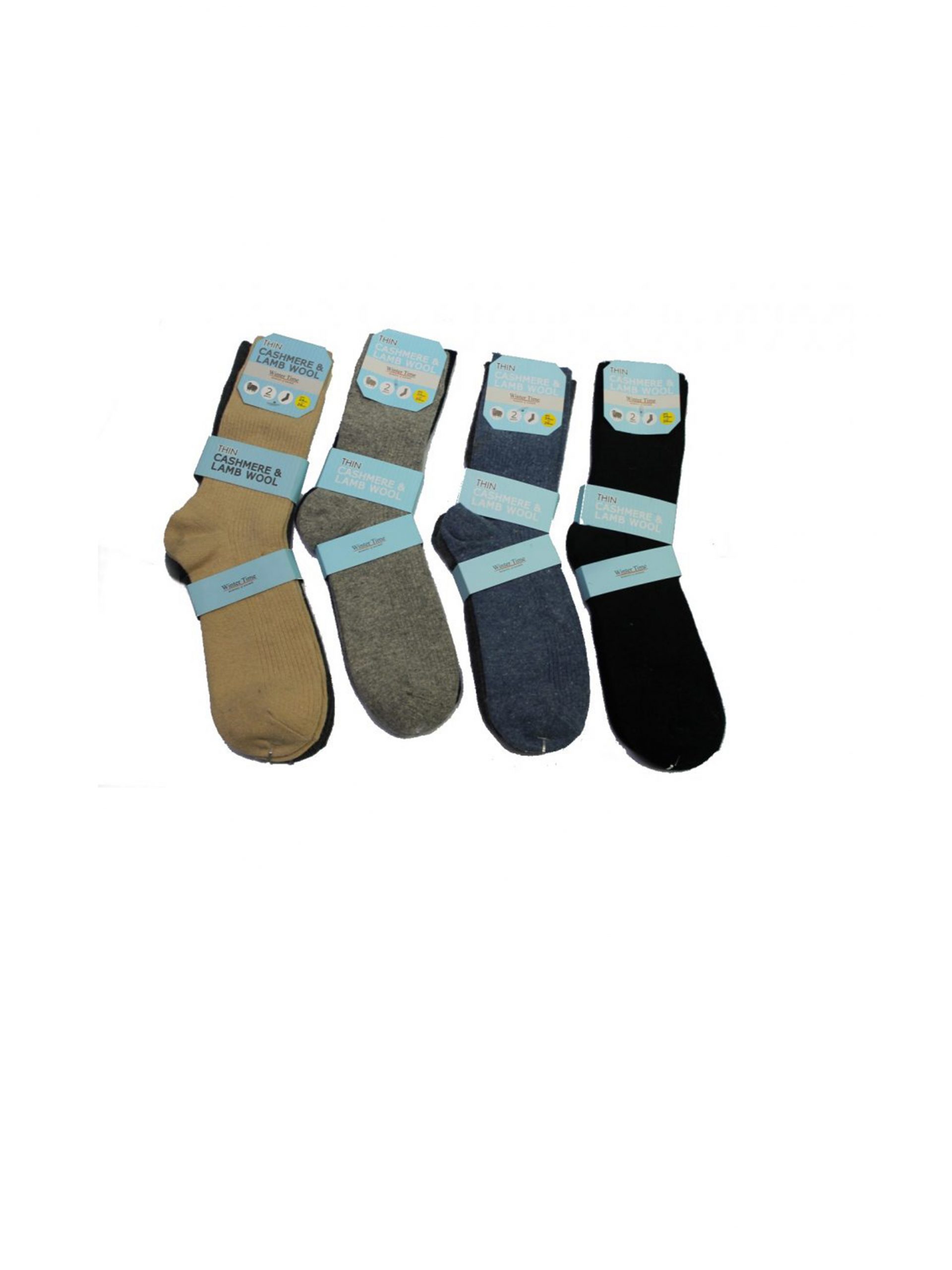 Men Cashmere Wool Socks Thin (2 Pairs) | Wintertime